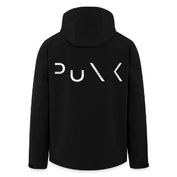 Punk Dessin Minimaliste pour concert et festival - Veste softshell homme en polyester recyclé Stanley/Stella - noir - Dos - AI Model Male 185 light (185cm)