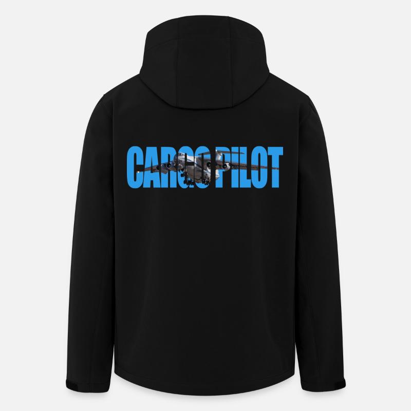 Pilote cargo IL-76 - Veste softshell homme en polyester recyclé Stanley/Stella - noir