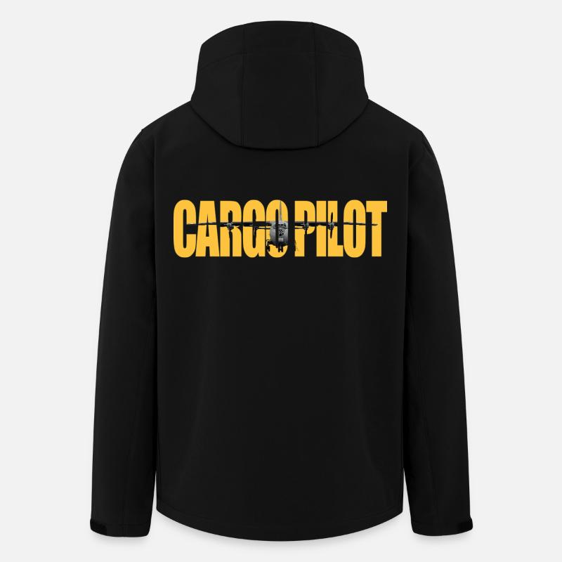 Cargo pilot An-12 - Recycelte Männer Softshell-Jacke von Stanley/Stella - Schwarz