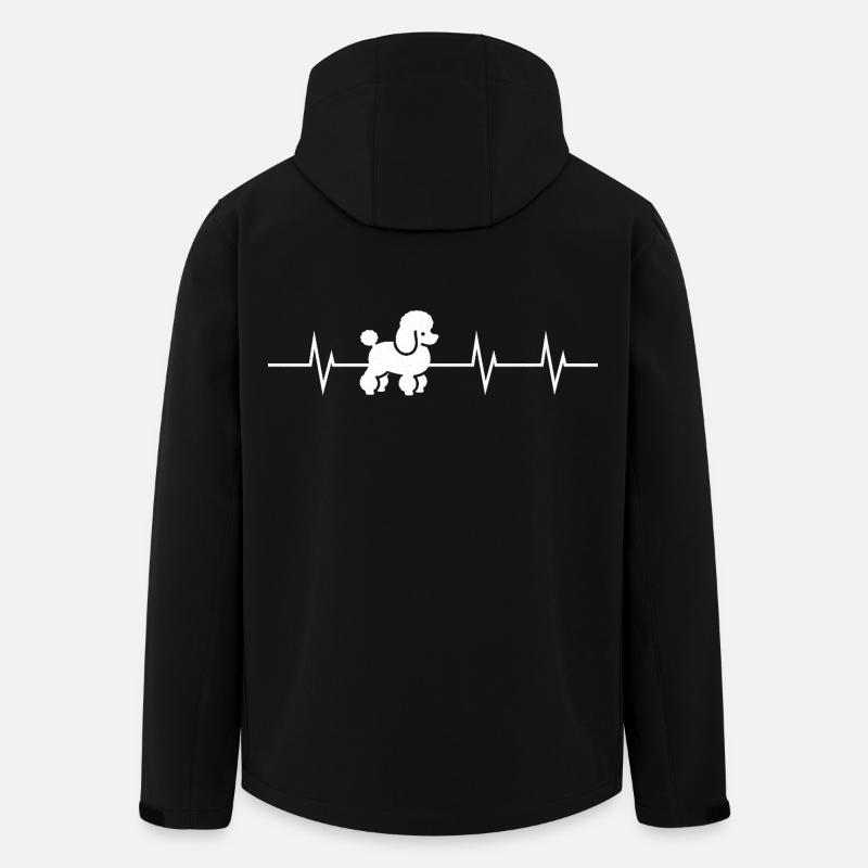 Battement de cœur d’un caniche - Veste softshell homme en polyester recyclé Stanley/Stella - noir