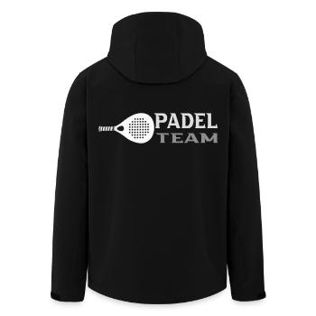 Padel - Men’s Recycled Softshell Jacket by Stanley/Stella - black - Back - AI Model Male 185 light (185cm)