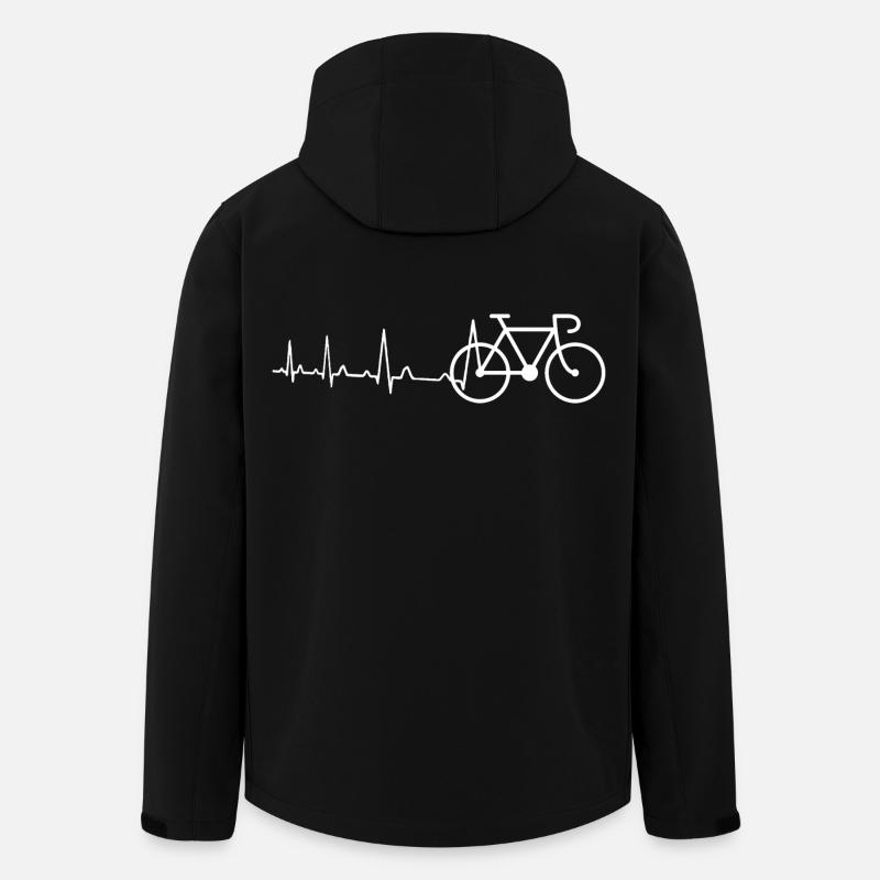 Herzschlag Rennrad - Recycelte Männer Softshell-Jacke von Stanley/Stella - Schwarz