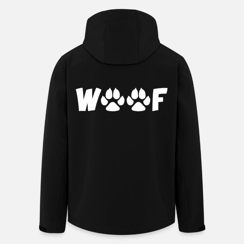 Bellender Hund (weiß) - Recycelte Männer Softshell-Jacke von Stanley/Stella - Schwarz