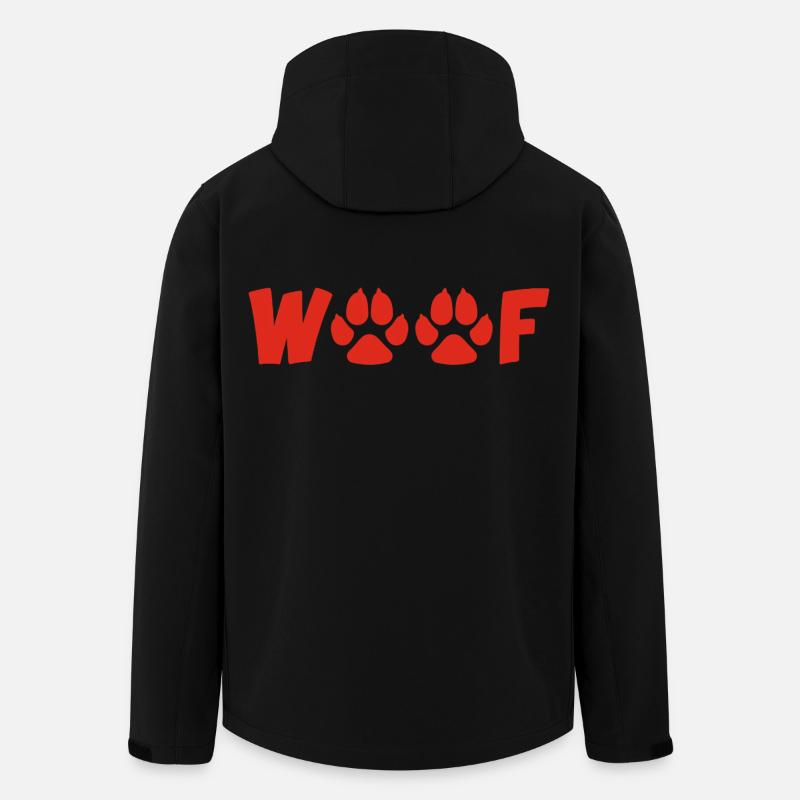 Bellender Hund (rot) - Recycelte Männer Softshell-Jacke von Stanley/Stella - Schwarz