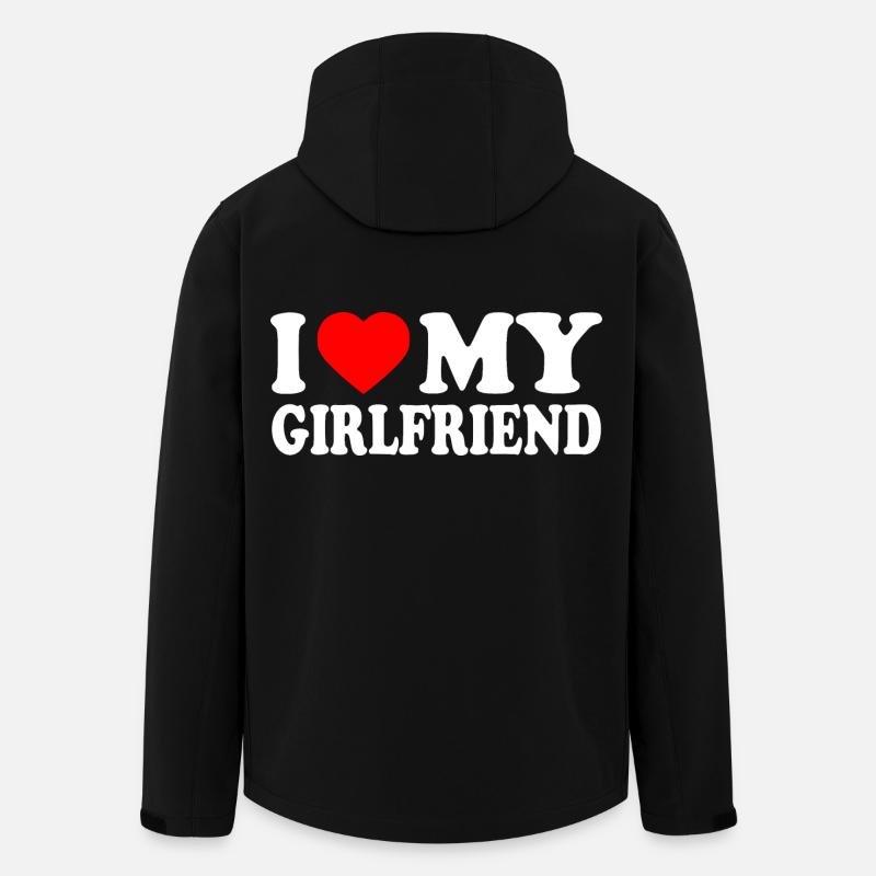 I love my girlfriend - Men’s Recycled Softshell Jacket by Stanley/Stella - black