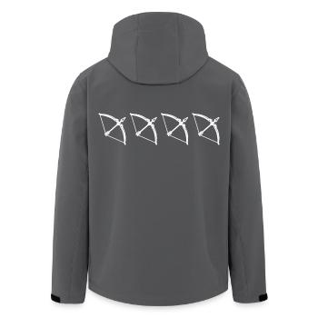 Bogenschießen Skizze - Recycelte Männer Softshell-Jacke von Stanley/Stella - Anthrazit - Hinten - AI Model Male 185 light (185cm)