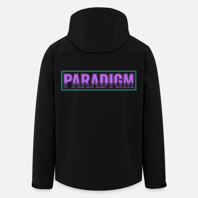Changement de paradigme – Nouvelle pensée - Veste softshell homme en polyester recyclé Stanley/Stella - noir