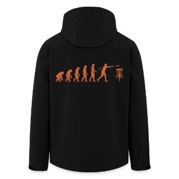 Disc Golf Evolution Drôle de Disc Golfeur Flying Disc - Veste softshell homme en polyester recyclé Stanley/Stella - noir - Dos - AI Model Male 185 light (185cm)