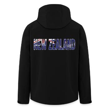 Logo de la Nouvelle-Zélande Drapeau symbole de la Nouvelle-Zélande - Veste softshell homme en polyester recyclé Stanley/Stella - noir - Dos - AI Model Male 185 light (185cm)