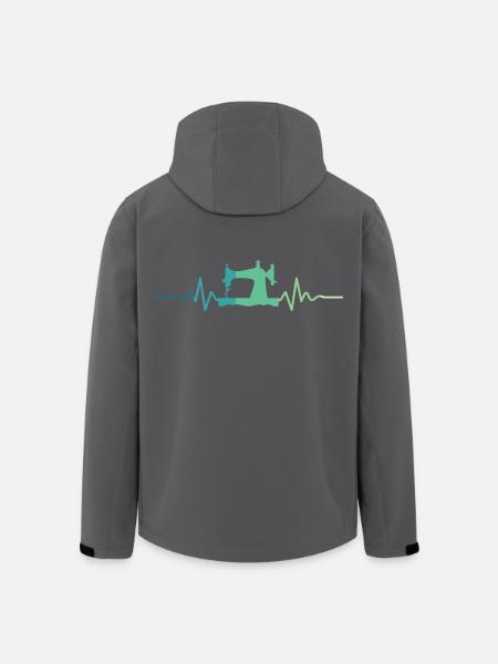 Sewing Machines Heartbeat Sew - Men’s Recycled Softshell Jacket by Stanley/Stella - black