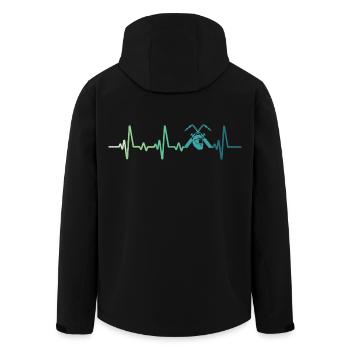 welder heartbeat welding - Men’s Recycled Softshell Jacket by Stanley/Stella - black - Back - AI Model Male 185 light (185cm)