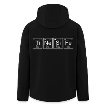 intp, periodic system, cognitive functions, think - Men’s Recycled Softshell Jacket by Stanley/Stella - black - Back - AI Model Male 185 light (185cm)