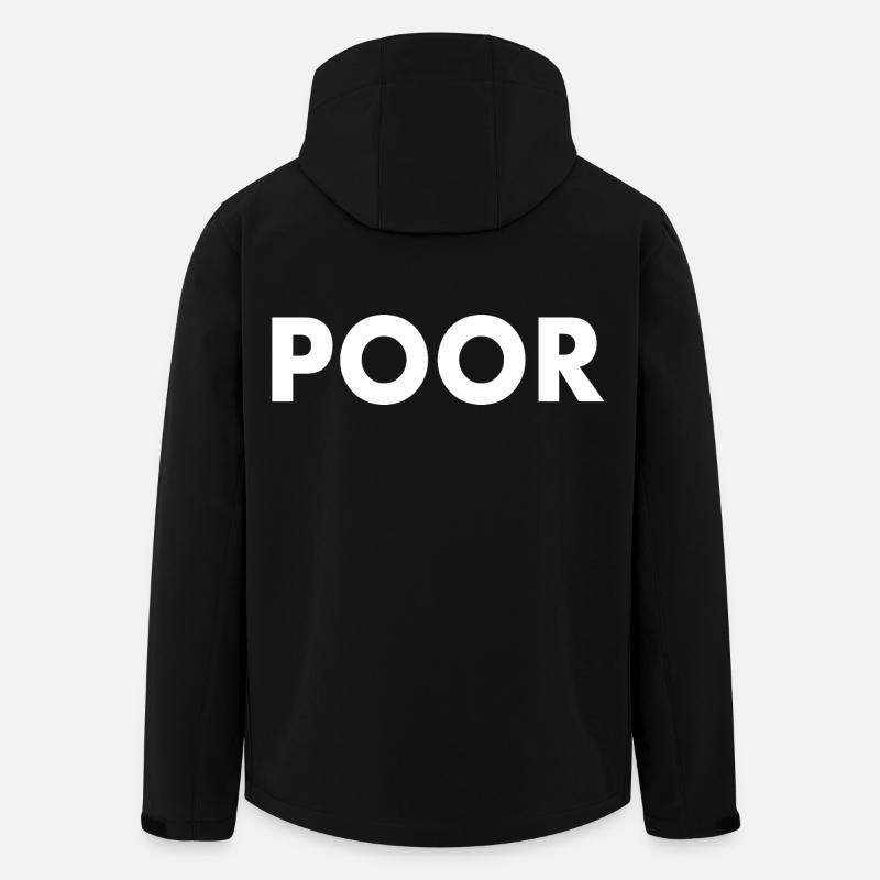 Poor - Recycelte Männer Softshell-Jacke von Stanley/Stella - Schwarz