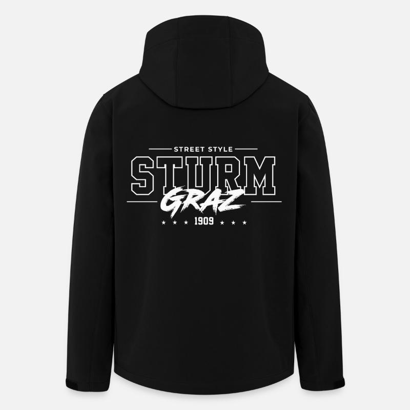 Graz - Recycelte Männer Softshell-Jacke von Stanley/Stella - Schwarz