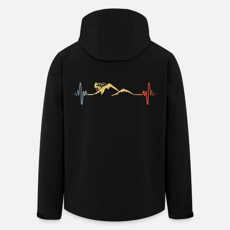 Battement de cœur d’un vététiste - Veste softshell homme en polyester recyclé Stanley/Stella - noir