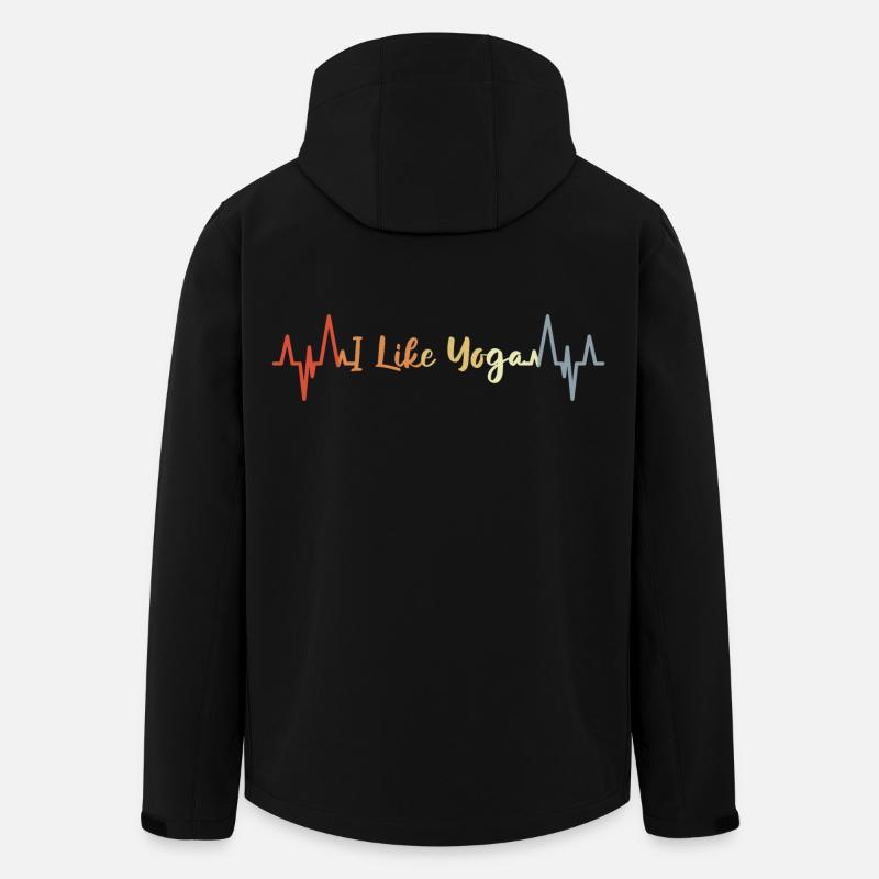 Palpitations cardiaques de yoga - Veste softshell homme en polyester recyclé Stanley/Stella - noir