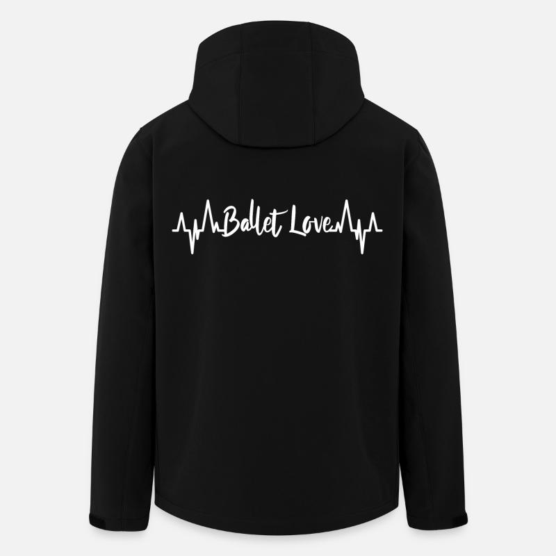 Ballett Liebe EKG Kardiogramm - Recycelte Männer Softshell-Jacke von Stanley/Stella - Schwarz
