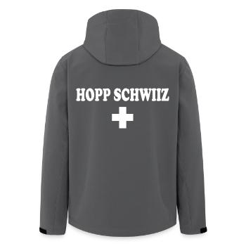 Hopp schwiiz - Veste softshell homme en polyester recyclé Stanley/Stella - noir - Dos - AI Model Male 185 light (185cm)