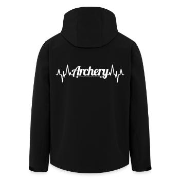 Archery heartbeat - Men’s Recycled Softshell Jacket by Stanley/Stella - black - Back - AI Model Male 185 light (185cm)