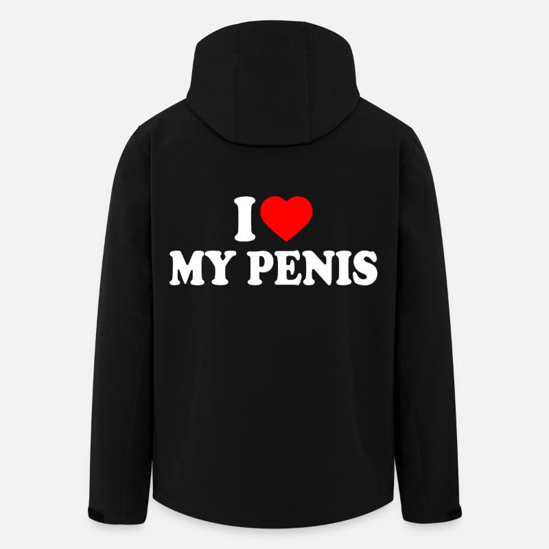 I love my penis - Veste softshell homme en polyester recyclé Stanley/Stella - noir