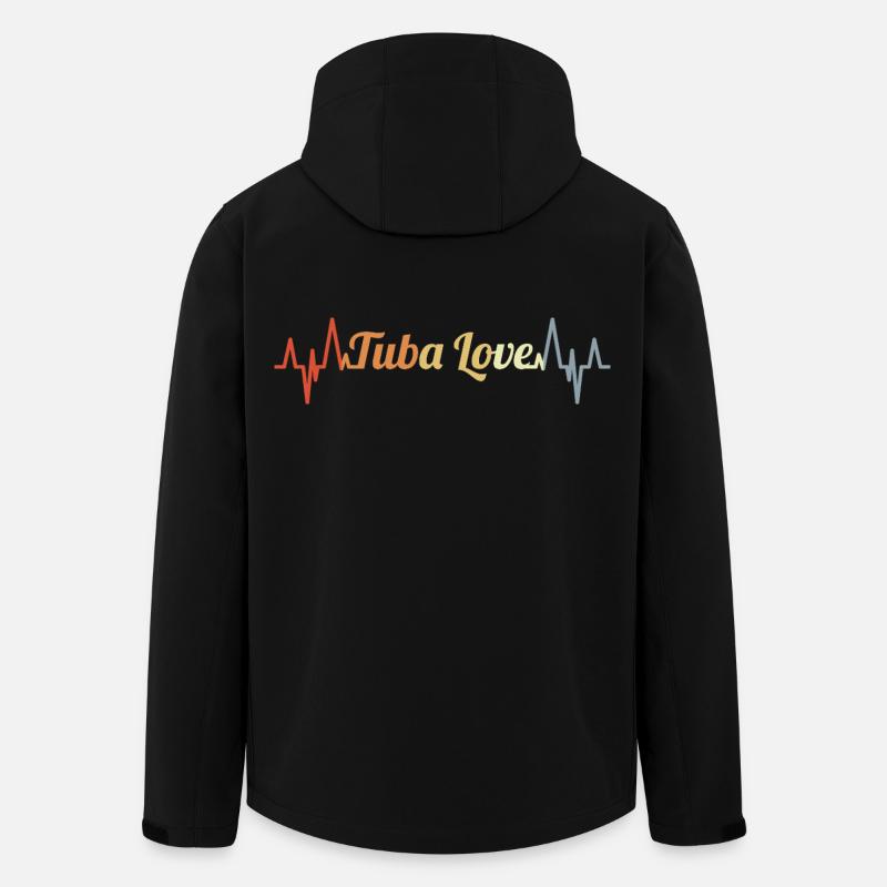 Tuba Love Heart Line ECG - Veste softshell homme en polyester recyclé Stanley/Stella - noir