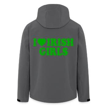 I love irish girls - Recycelte Männer Softshell-Jacke von Stanley/Stella - Schwarz - Hinten - AI Model Male 185 light (185cm)