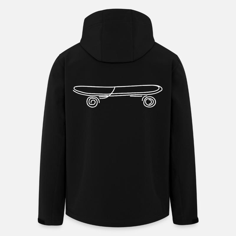 Skateboard Sketch - Men’s Recycled Softshell Jacket by Stanley/Stella - black