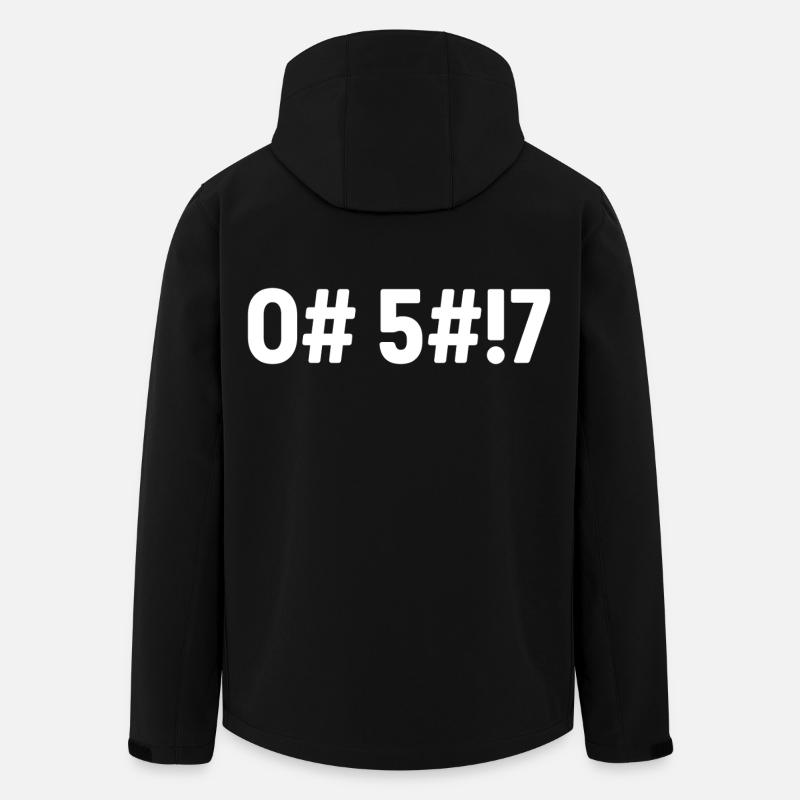 Oh Shit Coded - Men’s Recycled Softshell Jacket Discoverer by Stanley/Stella - black