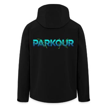 Parkour Freerunning Sport - Recycelte Männer Softshell-Jacke von Stanley/Stella - Schwarz - Hinten - AI Model Male 185 light (185cm)