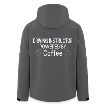 Driving Instructor Powered By Coffee Drive Tutor - Men’s Recycled Softshell Jacket by Stanley/Stella - black - Back - AI Model Male 185 light (185cm)