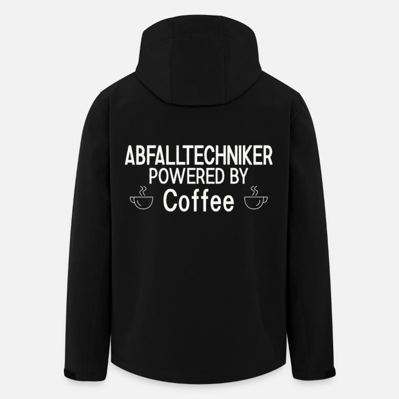 Waste Technician Powered By Coffee - Men’s Recycled Softshell Jacket by Stanley/Stella - black