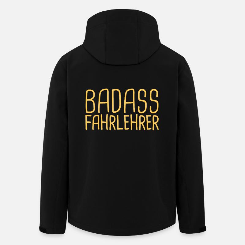 Fahrlehrer Badass Fahrschule - Recycelte Männer Softshell-Jacke von Stanley/Stella - Schwarz