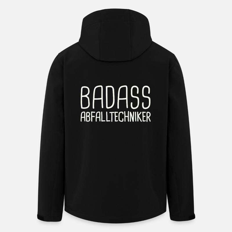Abfalltechniker Badass - Recycelte Männer Softshell-Jacke von Stanley/Stella - Schwarz