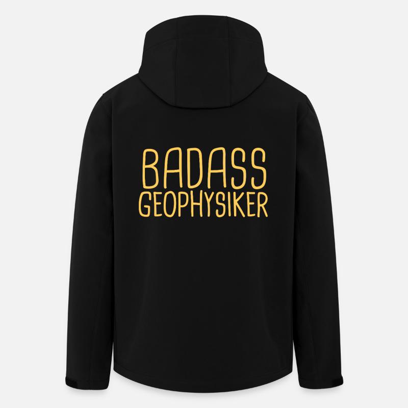 Geophysiker Badass Geophysik - Recycelte Männer Softshell-Jacke von Stanley/Stella - Schwarz