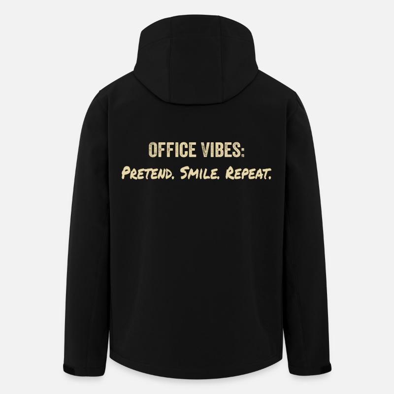 Office vibes: pretend, smile, repeat - Men’s Recycled Softshell Jacket by Stanley/Stella - black
