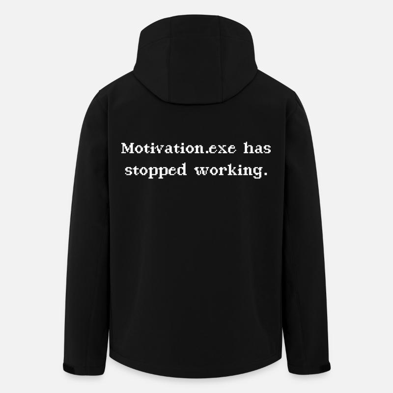 Motivation.exe has stopped working - Men’s Recycled Softshell Jacket by Stanley/Stella - black