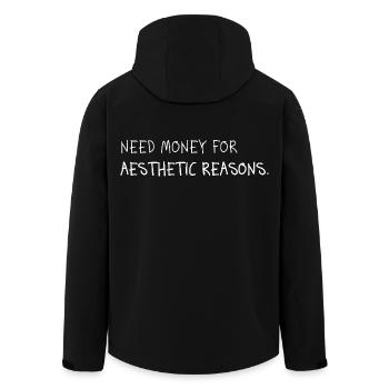 Need Money for Aesthetic Reasons - Men’s Recycled Softshell Jacket by Stanley/Stella - black - Back - AI Model Male 185 light (185cm)