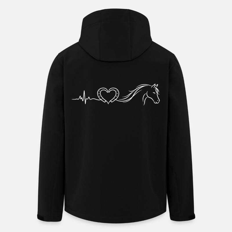 Pferde Herzschlag – Reiterin Geschenkidee - Recycelte Männer Softshell-Jacke von Stanley/Stella - Schwarz