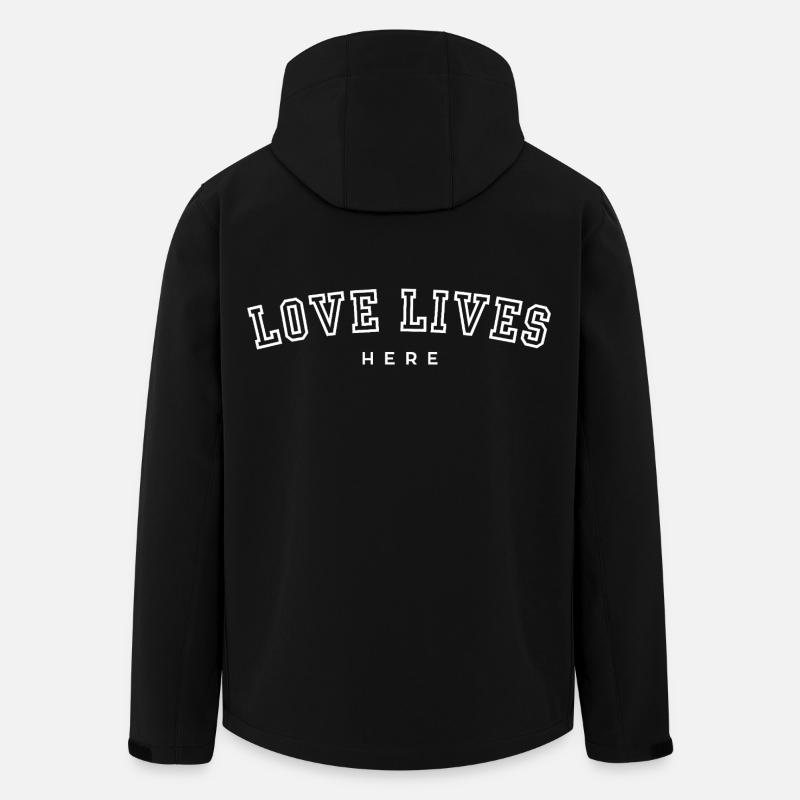 Love Lives Here - Recycelte Männer Softshell-Jacke von Stanley/Stella - Schwarz