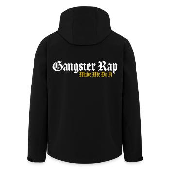Gangster Rap - Me Forçait à le faire - Veste softshell homme en polyester recyclé Stanley/Stella - noir - Dos - AI Model Male 185 light (185cm)
