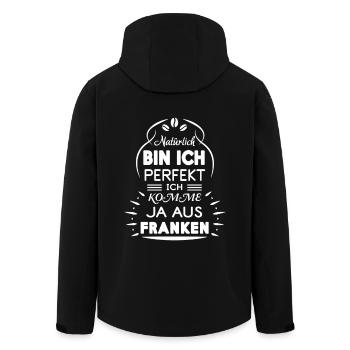 Ich komme aus Franken - Recycelte Männer Softshell-Jacke von Stanley/Stella - Schwarz - Hinten - AI Model Male 185 light (185cm)