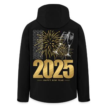 New Year 2025 - Men’s Recycled Softshell Jacket by Stanley/Stella - black - Back - AI Model Male 185 light (185cm)