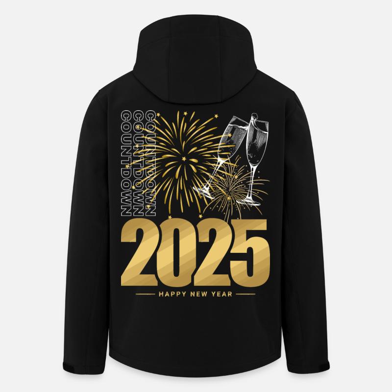 Neujahr 2025 - Recycelte Männer Softshell-Jacke von Stanley/Stella - Schwarz