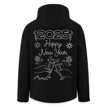 2025 Happy New Year - Recycelte Männer Softshell-Jacke von Stanley/Stella - Schwarz - Hinten - AI Model Male 185 light (185cm)