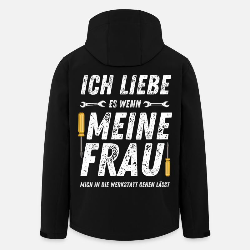 Ich liebe meine Frau! - Recycelte Männer Softshell-Jacke von Stanley/Stella - Schwarz