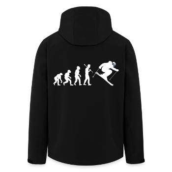 Skifahrer Evolution - Recycelte Männer Softshell-Jacke von Stanley/Stella - Schwarz - Hinten - AI Model Male 185 light (185cm)