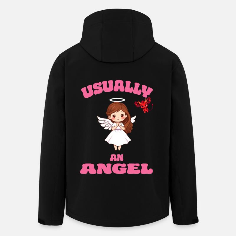 Angel or Devil - Men’s Recycled Softshell Jacket by Stanley/Stella - black