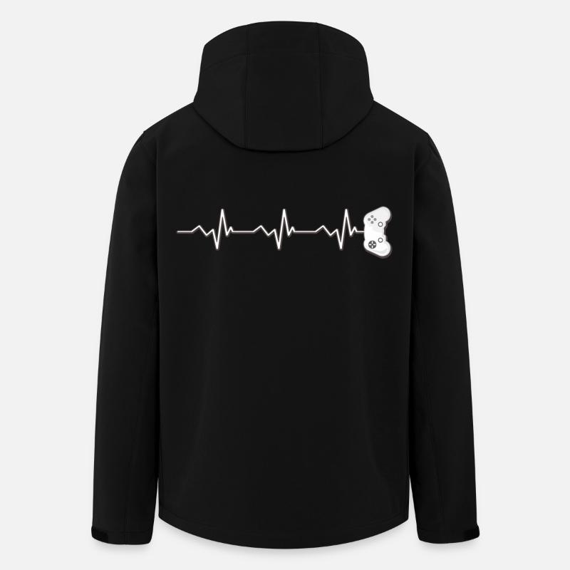 Gamer Puls - Recycelte Männer Softshell-Jacke von Stanley/Stella - Schwarz