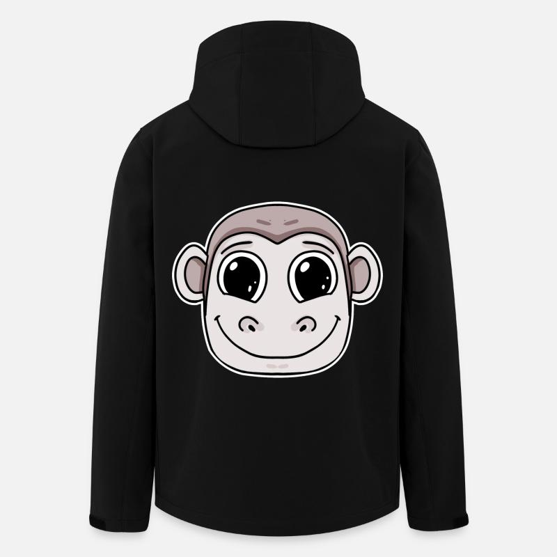 Monkey Head Animal - Men’s Recycled Softshell Jacket by Stanley/Stella - black