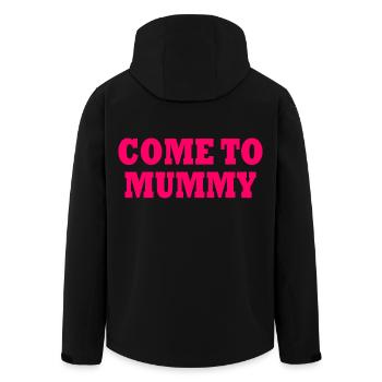 come to mummy - Recycelte Männer Softshell-Jacke von Stanley/Stella - Schwarz - Hinten - AI Model Male 185 light (185cm)